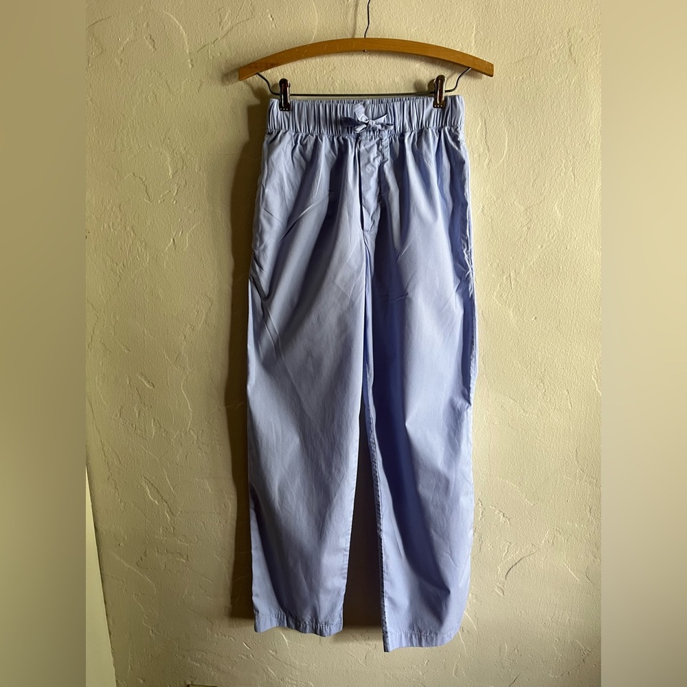 Tekla Shirt Blue Poplin Pajama Pants XXS